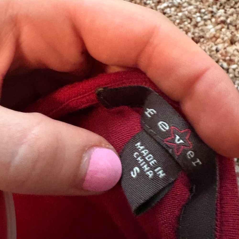 Red Ruffled Open Cardigan - Picture 2 of 3